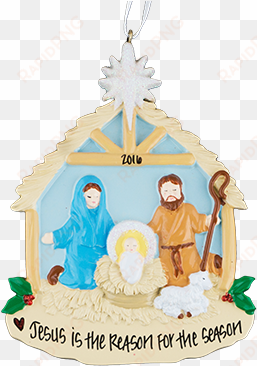 Nativity Scene - Personalized Nativity Scene Ornament transparent png image