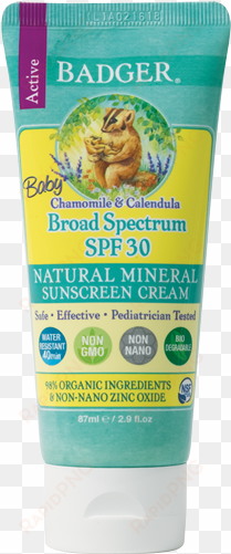 natural zinc oxide spf30 - badger balm sunscreen spf 30