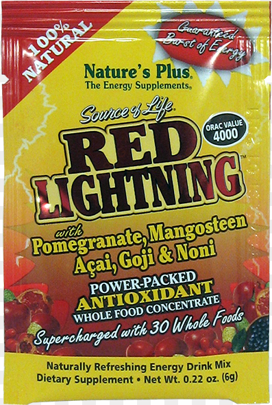 natures plus source of life red lightning packet 1 - nature's plus source of life power-packed whole food