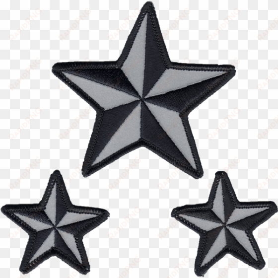 nautical stars reflective embroidered patch - five star general logo