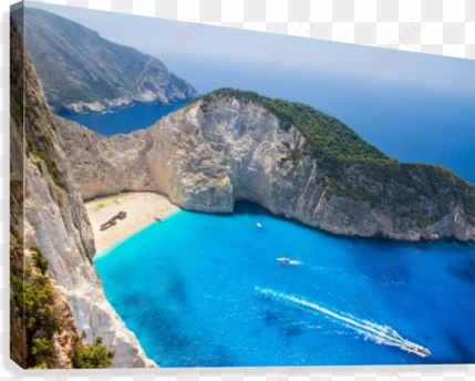 navagio beach with shipwreck against sunset on zakynthos - navagio bay