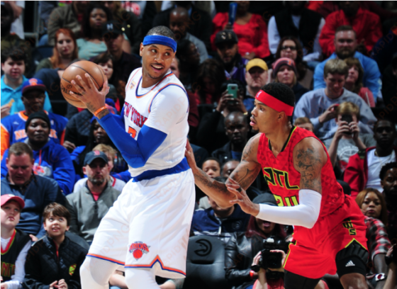 Nba Carmelo Anthony 45 Pts Highlights Knicks Vs Hawks - Carmelo Anthony Post Play transparent png image
