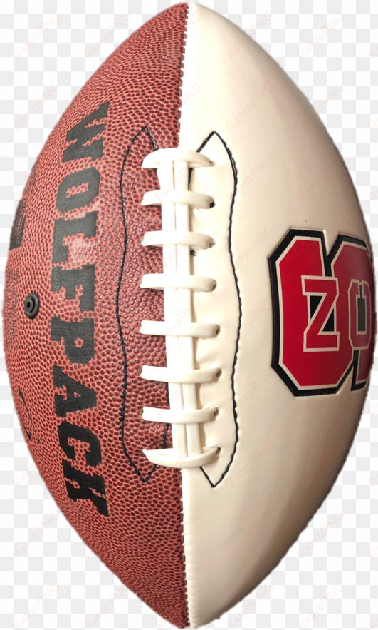 nc state wolfpack logo block s autograph football - north carolina state university