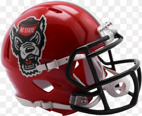 nc state wolfpack riddell red wolfhead replica mini - nc state football helmet