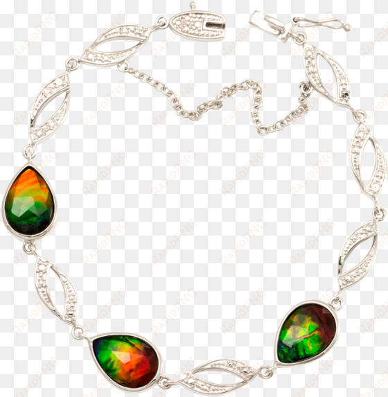 nea 14k yellow gold diamond bracelet by korite ammolite - 14k yellow gold diamond bracelet