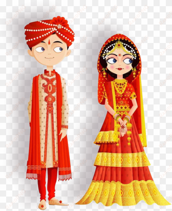 need custom wedding invitation video - cartoon indian wedding couple
