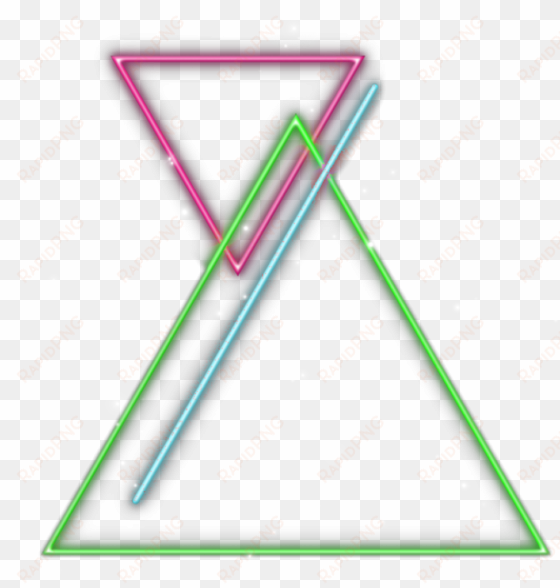 neon triangle triangles colors green pink blue spiral - triangle