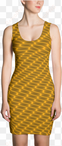 neon wavy lines gold dress - halloween witches in the woods dress