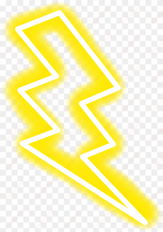 neon yellow white lightning - lightning neon png