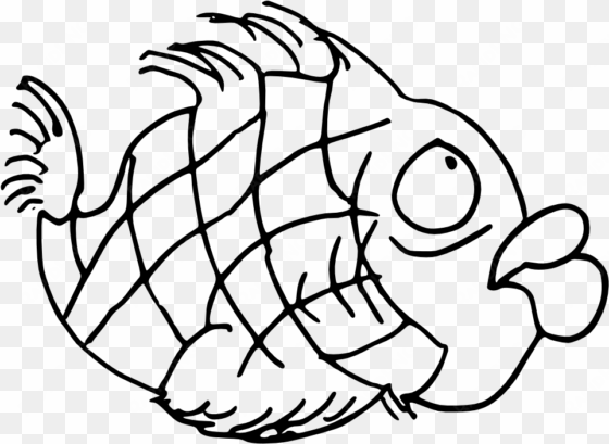 net » clip art » doodle fish black white line art svg - coloring book