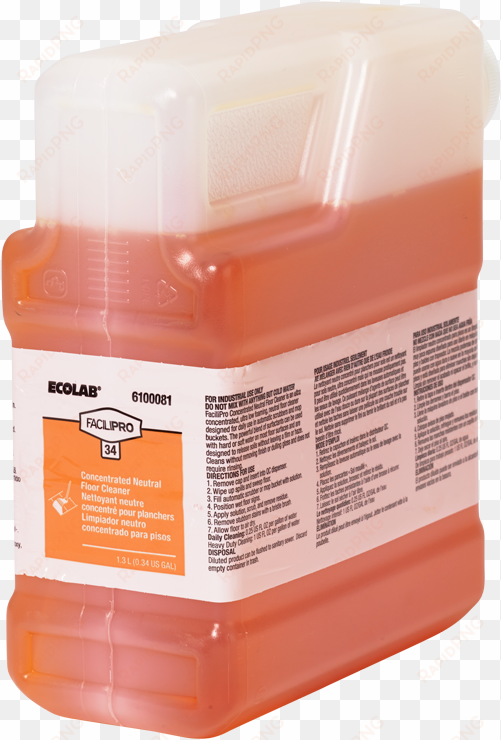 Neutral Floor Cleaner, Cleaning Supplies - Ecolab High Performance Neutral Floor Cleaner transparent png image