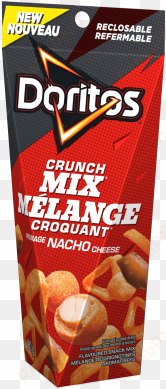 new doritos crunch mix™ nacho cheese flavoured snack - doritos spicy nacho tortilla chips - 10.5 oz bag