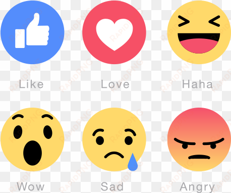 new facebook emoticons free transparent png download - facebook like love haha wow