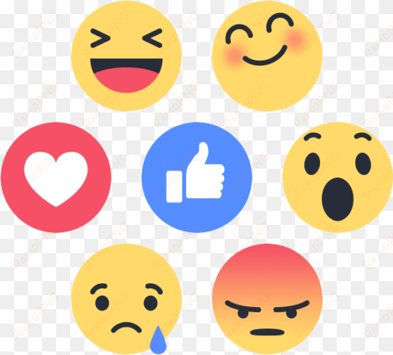 new facebook reactions - facebook like buttons png