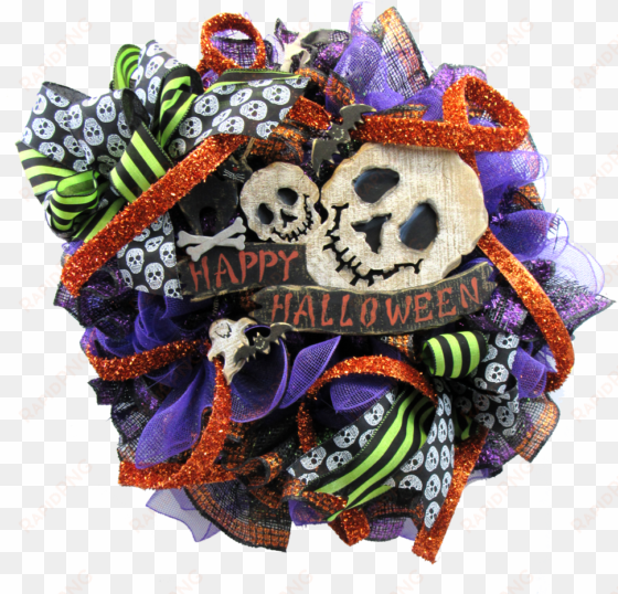 new halloween wreath tutorial that carrie and rachel - trendy tree 2017 happy halloween skull wreath kit