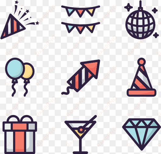 new year party - icon design party png
