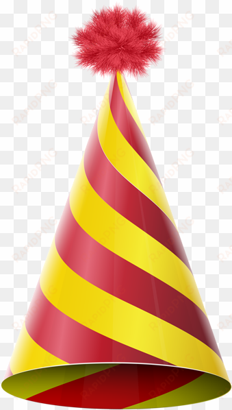 new years party hat png - red and yellow party hat