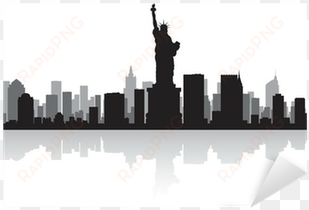 new york city silhouette sticker pixers we - new york skyline silhouette vector