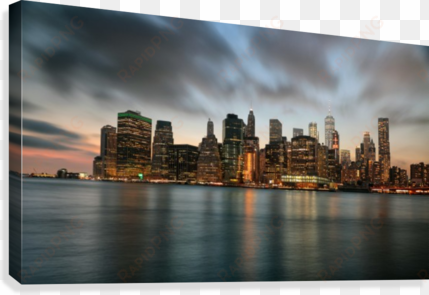 new york city skyline at dusk canvas print - cityscape