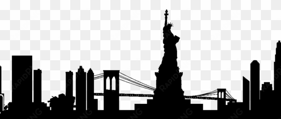 new york city skyline silhouette png picture library - new york skyline silhouette