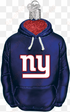 new york giants hoodie ornament - old world christmas new york giants hoodie glass blown