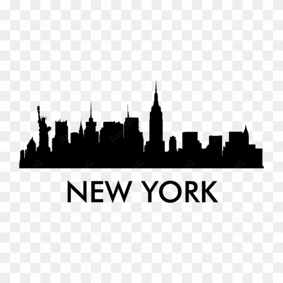 new york skyline black and white