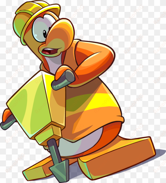 newspaper issue 420 construction worker - construction worker club penguin
