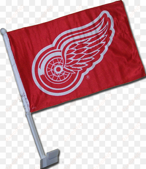 nhl red wings car flag - detroit red wings