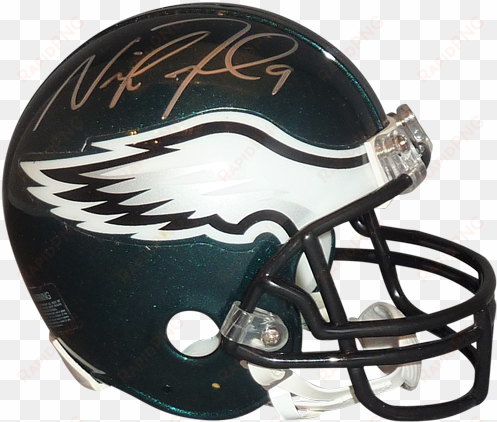 nick foles autographed philadelphia eagles mini helmet - donovan mcnabb autographed philadelphia eagles full