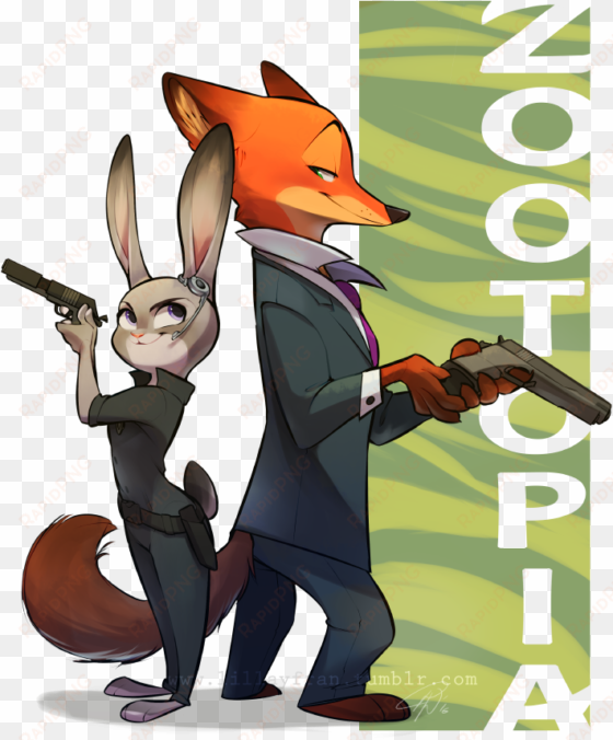 nick wilde of zootopia police department lillayfran - zootopia gun