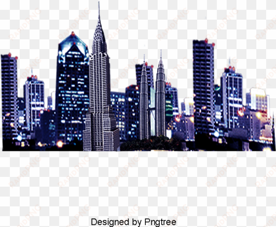 night city landscape background, night cityscape, city - skyscraper
