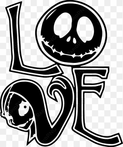 nightmare before christmas - jack and sally love decal