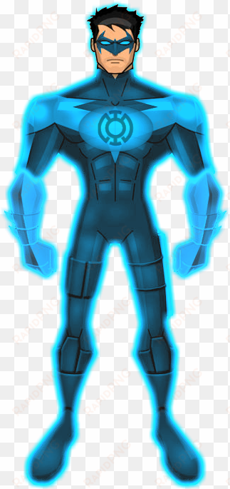 nightwing blue lantern by kalel - lantern corps