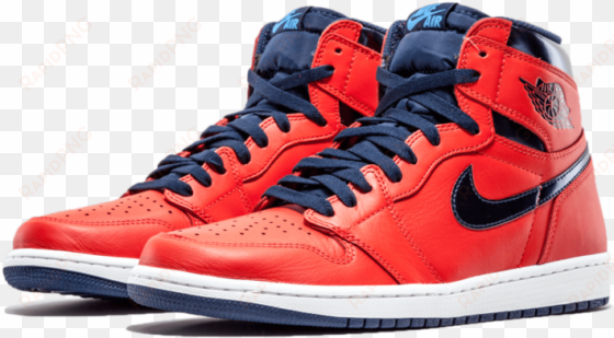 nike air jordan 1 og high retro david letterman crimson...