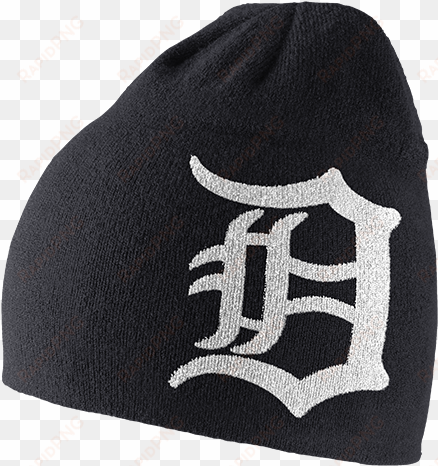 nike men's detroit tigers navy dri-fit logo knit hat - detroit tigers