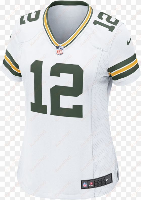 Nike Nfl Green Bay Packers Women's Football Away Game - Aaron Rodgers Jersey transparent png image