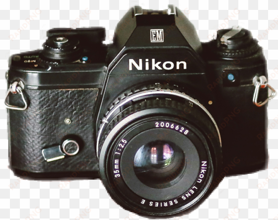 nikon vintage camera sticker black - nikon