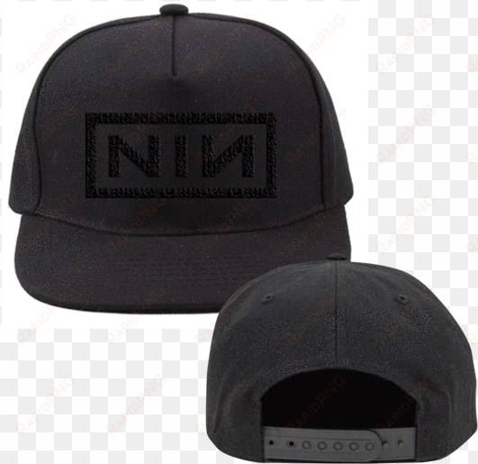 nin logo black baseball hat - nine inch nails