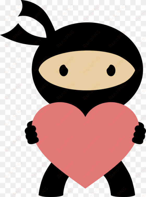 ninja in love clipart - ninja clipart