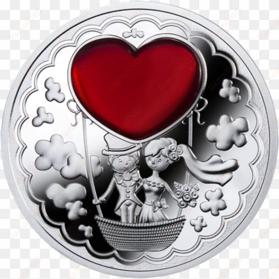 niue 2014 just married wedding proof silver 2 coin - valentine's day coins