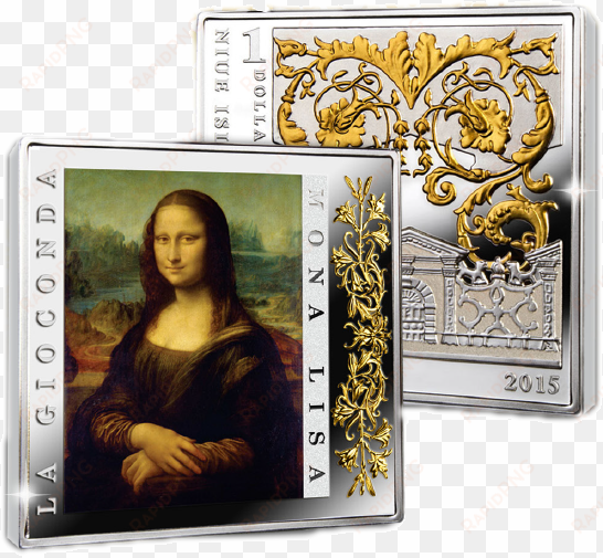 niue 2015 renaissance masterpieces mona lisa gilded - mona lisa, 1503-1506