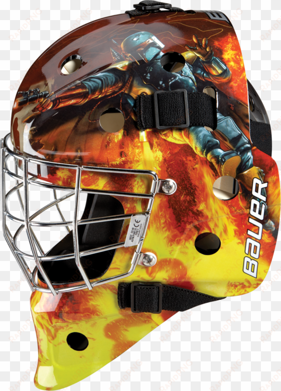 nme star wars street goal mask - bauer nme 3 boba fett goal mask star wars - junior