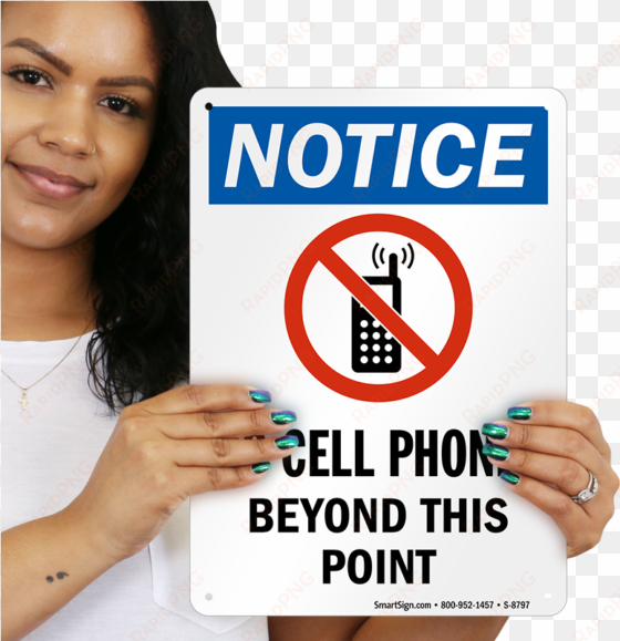 no cell phones beyond this point sign - please silence your cell phone sign