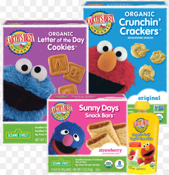 no genetically modified ingredients - earth's best sesame street crunchin' crackers - original