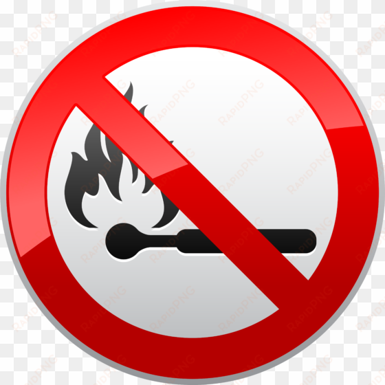 no naked flames prohibition sign png clipart - sign