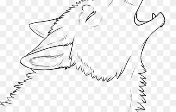 No Wolf Howling Lineart Tengoku Shadows On Deviantart - Howiling Wolf Outline transparent png image