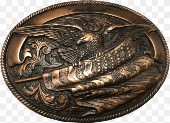 nocona oval eagle flag buckle - western belts