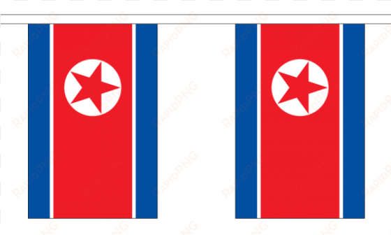 north korea flag bunting - north korea flag
