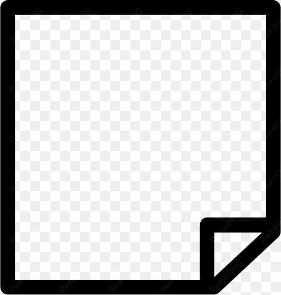 note blank paper with one folded corner comments - icon
