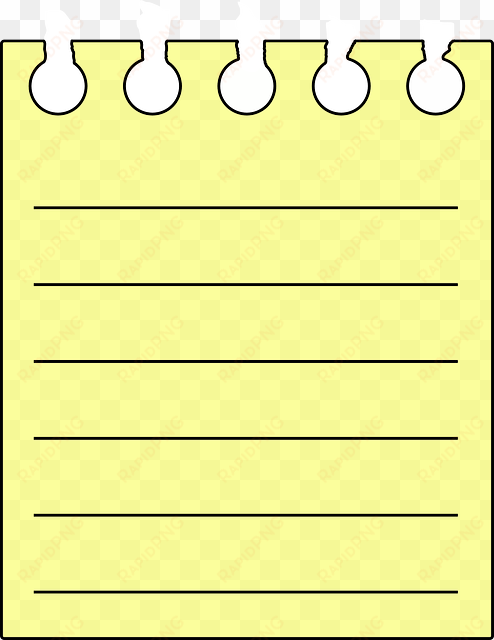 note, paper, yellow, cartoon, notes, spiral, post, - hoja de bloc de notas